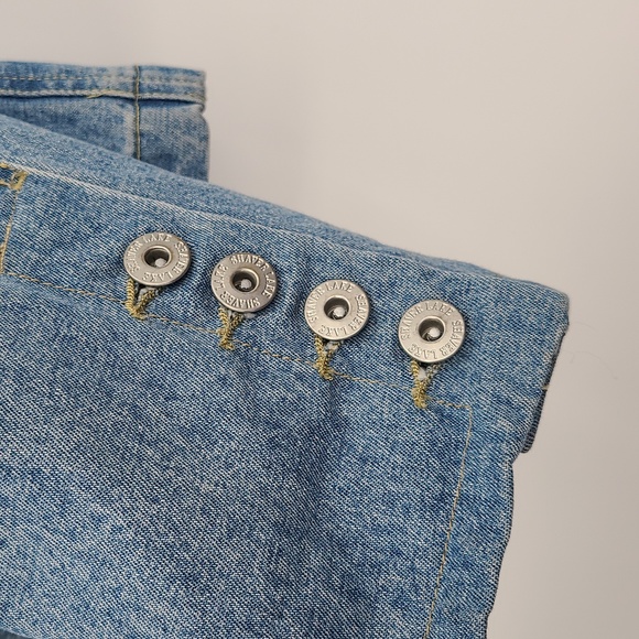 Shaver lake XL Blue  black white checkered sleeve lace pockets collared jacket - Picture 6 of 8